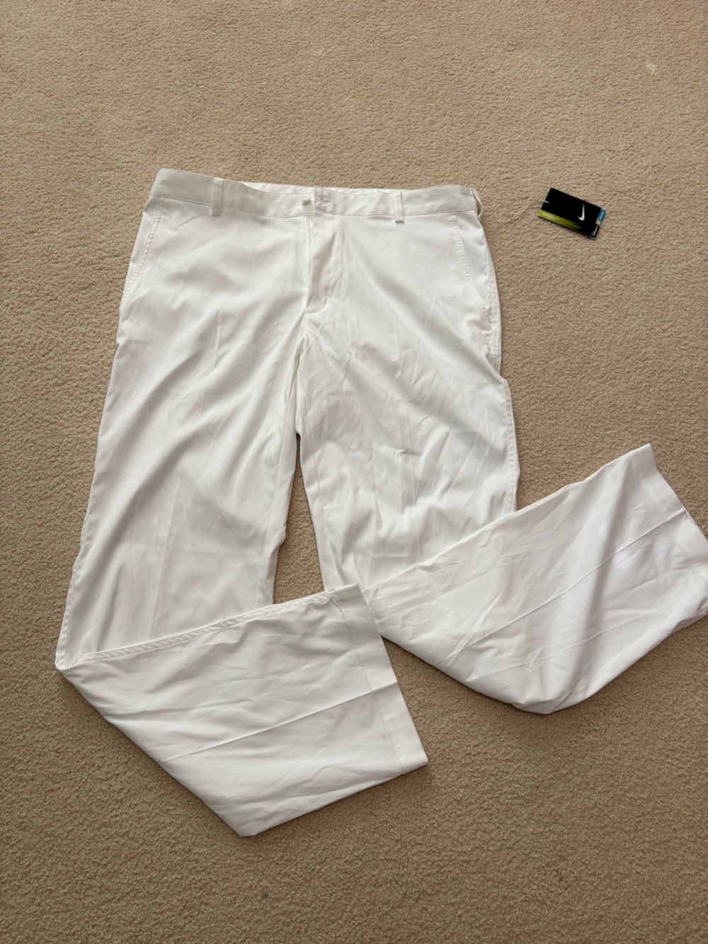 Mens Nike Dry fit performance Golf pant, white